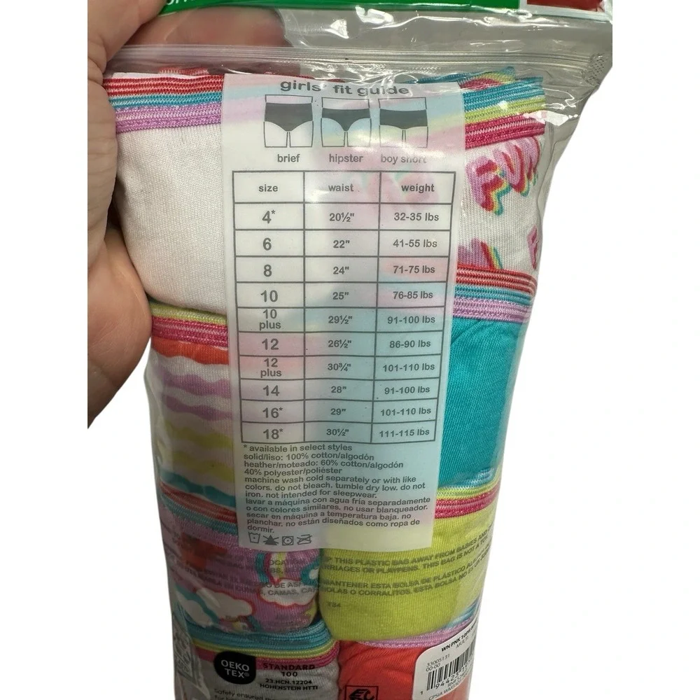 wonder nation girls briefs underwear 10 pairs size 8‎